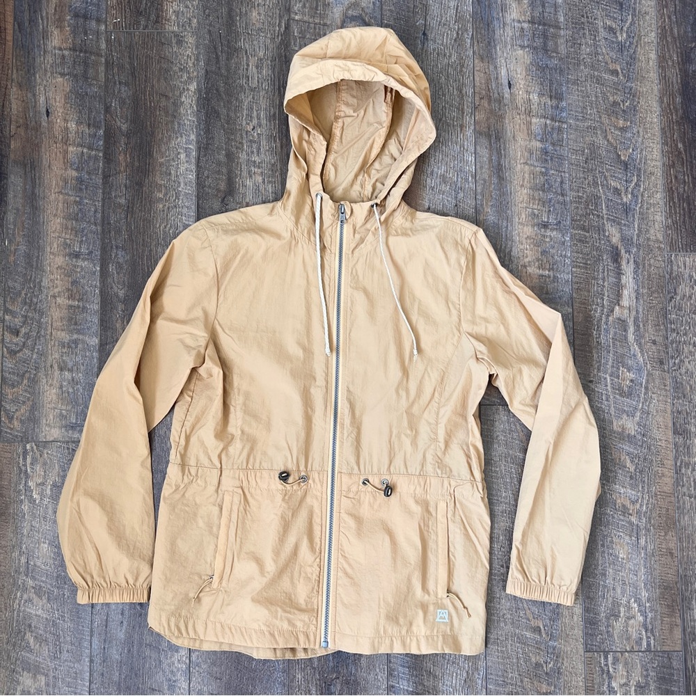 Tan Hooded Windbreaker Jacket